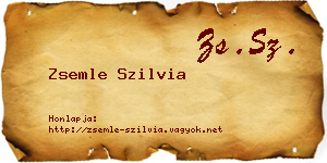 Zsemle Szilvia névjegykártya