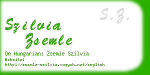 szilvia zsemle business card